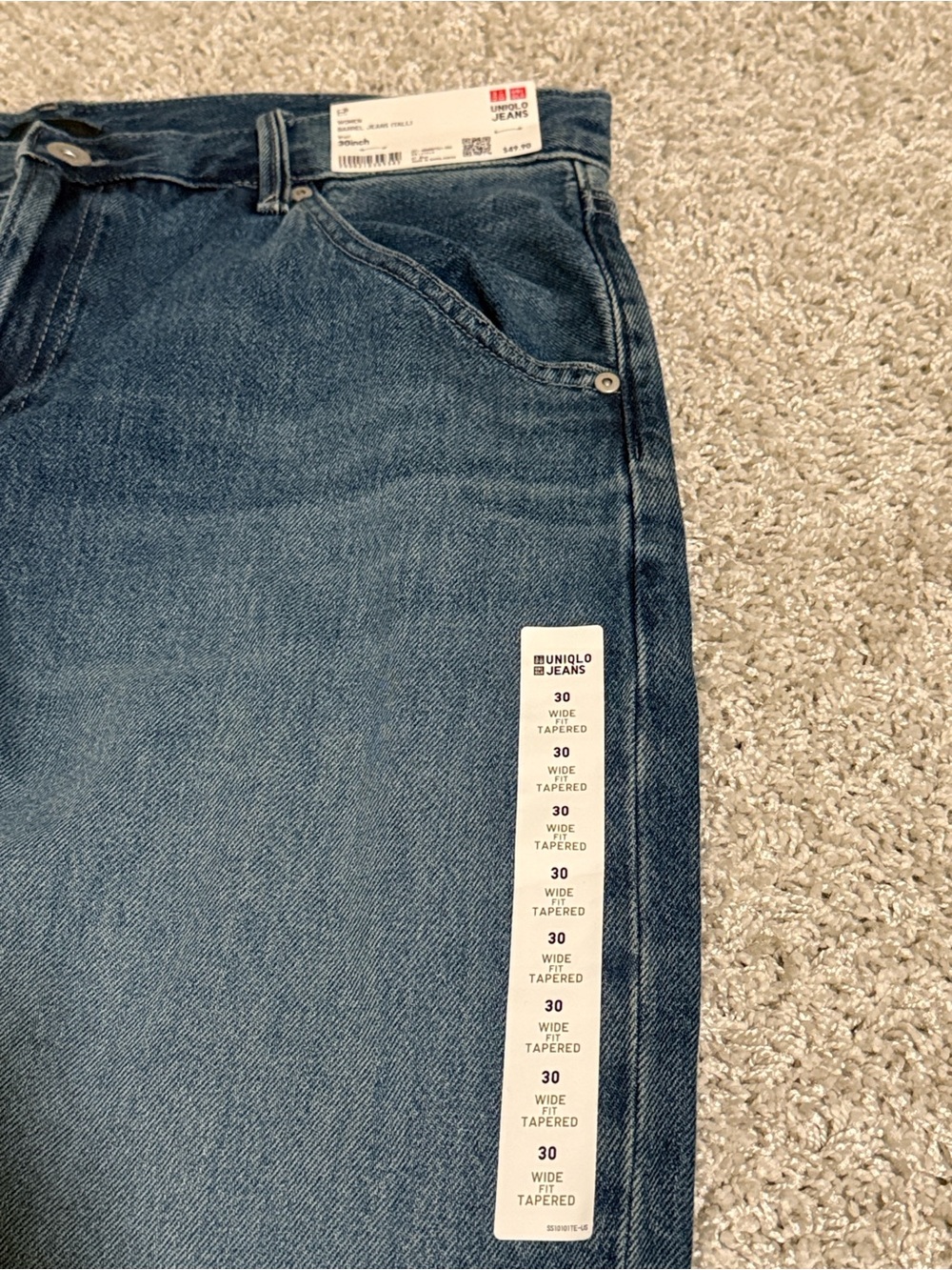 Uniqlo Wide-Leg High-Rise Jeans in Dark Indigo NWT - Picture 3 of 3